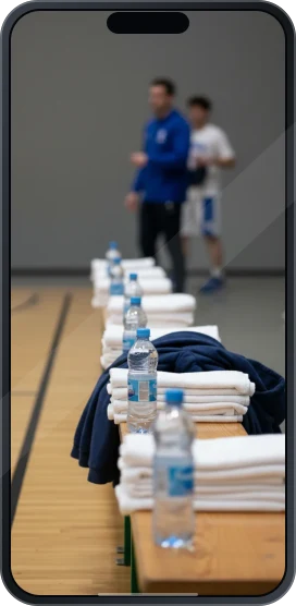 Imagem ilustrativa de basquete na tela de um celular